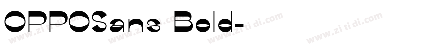 OPPOSans Bold字体转换